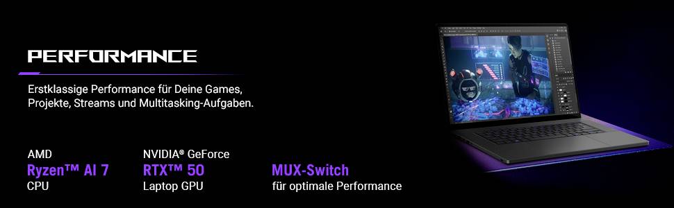 Asus Notebook ROG Zephyrus G16 40.6cm (16 Zoll) WQXGA AMD Ryzen AI 7 350 8GB RAM 1TB SSD Deutsch, QWERTZ AMD Radeon™ 860M NVIDIA