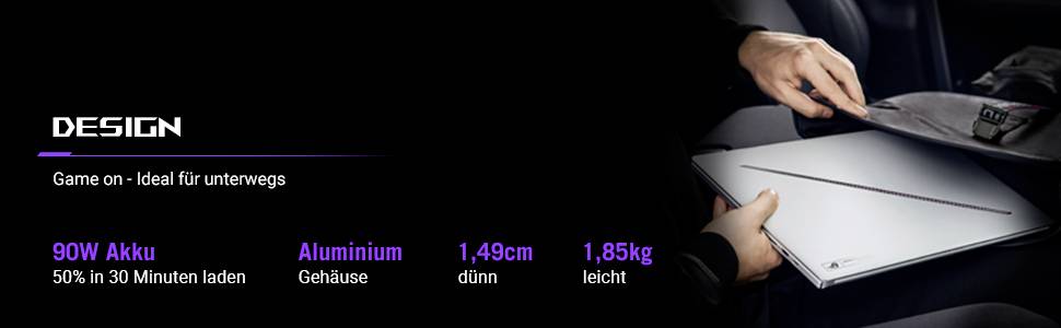 Asus Notebook ROG Zephyrus G16 40.6cm (16 Zoll) WQXGA AMD Ryzen AI 7 350 8GB RAM 1TB SSD Deutsch, QWERTZ AMD Radeon™ 860M NVIDIA