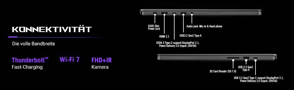 Asus Notebook ROG Zephyrus G16 40.6 cm (16 Zoll) WQXGA AMD Ryzen AI 7 350 8 GB RAM 1 TB SSD Deutsch, QWERTZ AMD Radeon™ 860M NVIDIA GeForce RTX 5