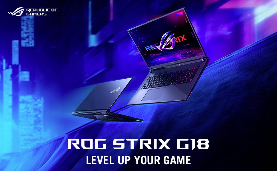 Asus Gaming Notebook ROG Strix G18 45.7 cm (18 Zoll) WUXGA AMD Ryzen 9 8940HX 8 GB RAM 1 TB SSD Deutsch, QWERTZ AMD Radeon 610M NVIDIA GeForce RTX
