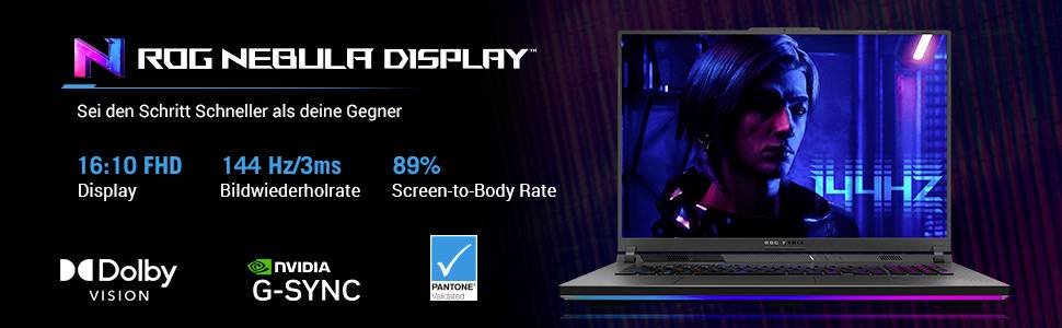 Asus Gaming Notebook ROG Strix G18 45.7 cm (18 Zoll) WUXGA AMD Ryzen 9 8940HX 8 GB RAM 1 TB SSD Deutsch, QWERTZ AMD Radeon 610M NVIDIA GeForce RTX