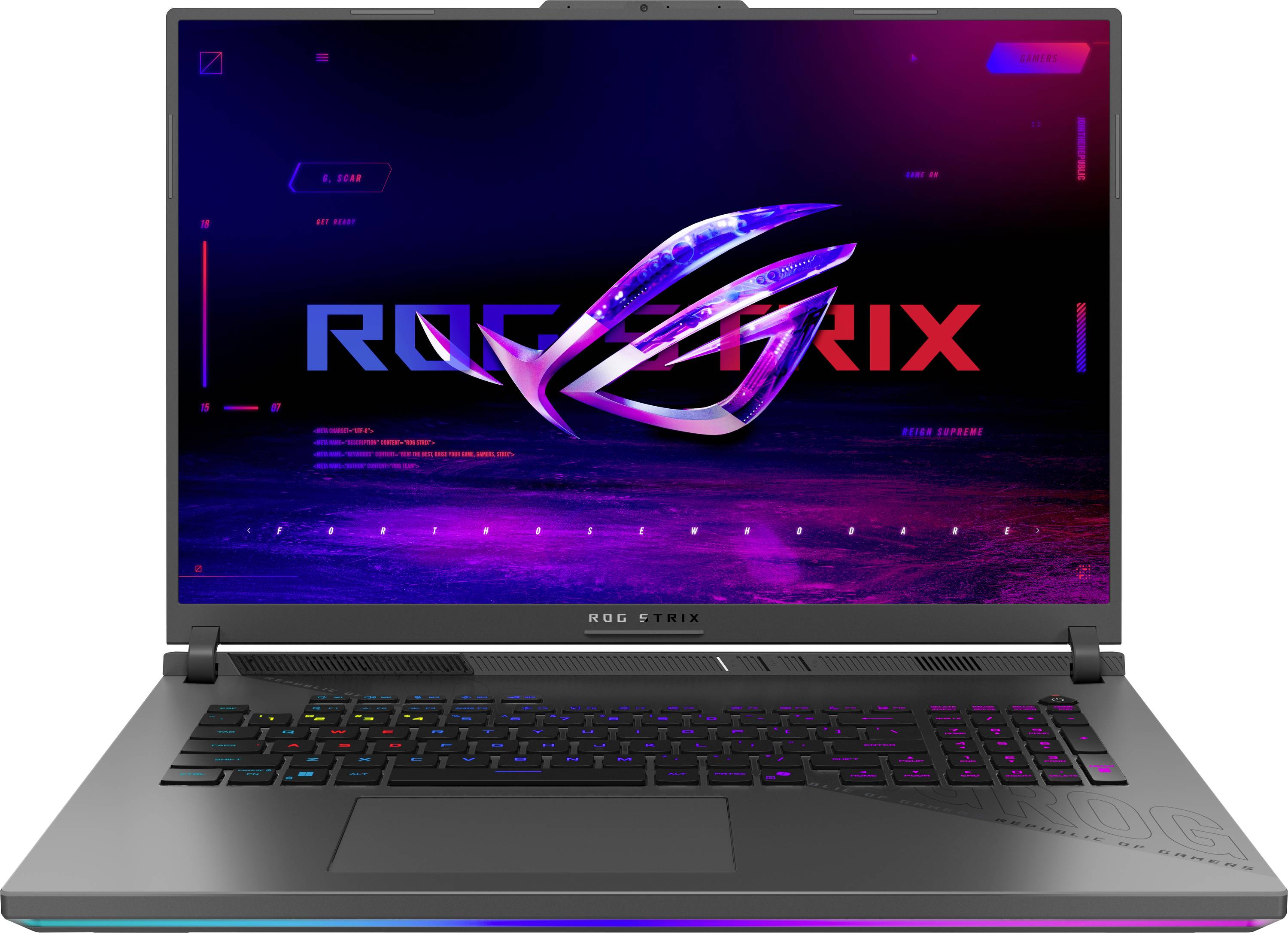 Asus Gaming Notebook ROG Strix G18 45.7 cm (18 Zoll) WUXGA AMD Ryzen 9 8940HX 8 GB RAM 1 TB SSD Deutsch, QWERTZ AMD Radeon 610M NVIDIA GeForce RTX