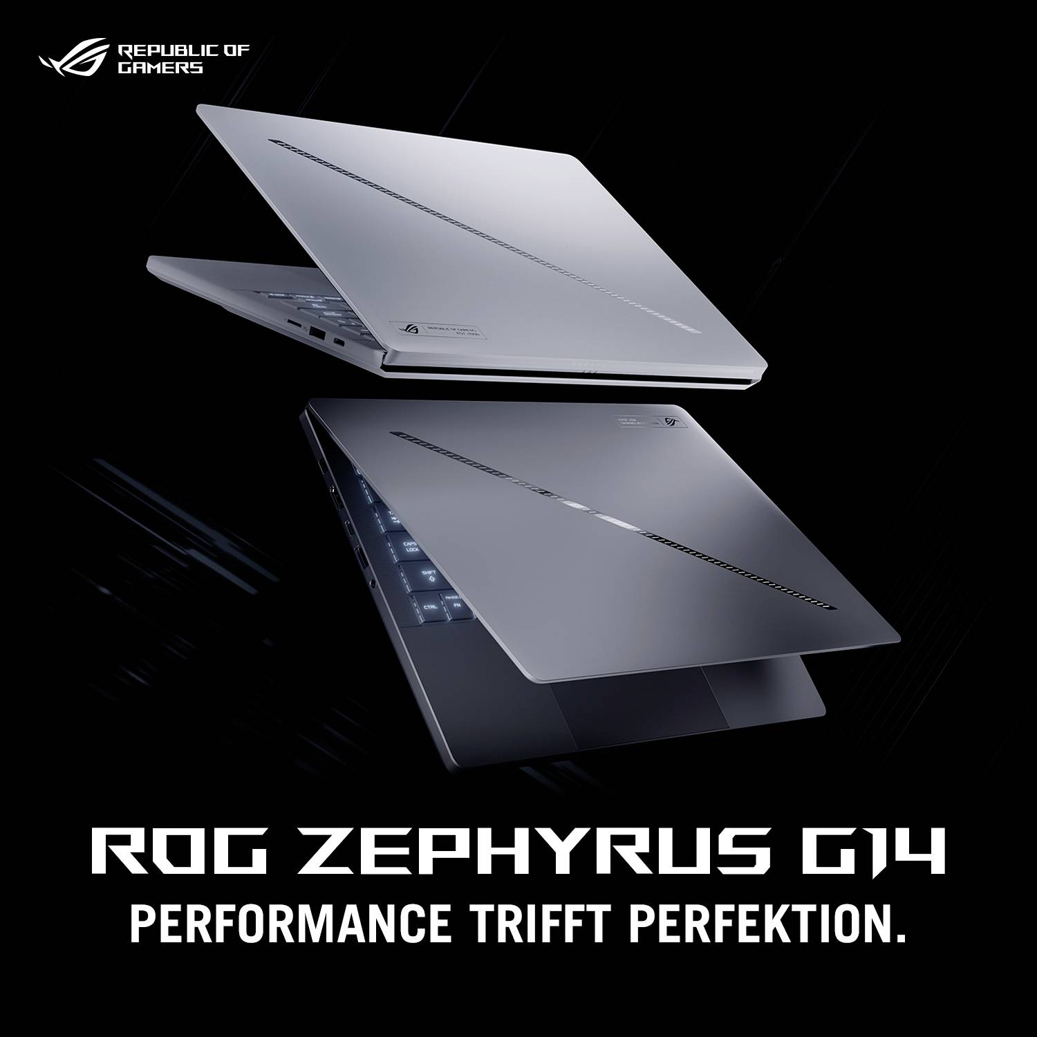 Asus Notebook ROG Zephyrus G14 35.6 cm (14 Zoll) WQXGA+ AMD Ryzen 9 270 8 GB RAM 1 TB SSD Deutsch, QWERTZ NVIDIA GeForce RTX 5060 GDDR7 Grau 90
