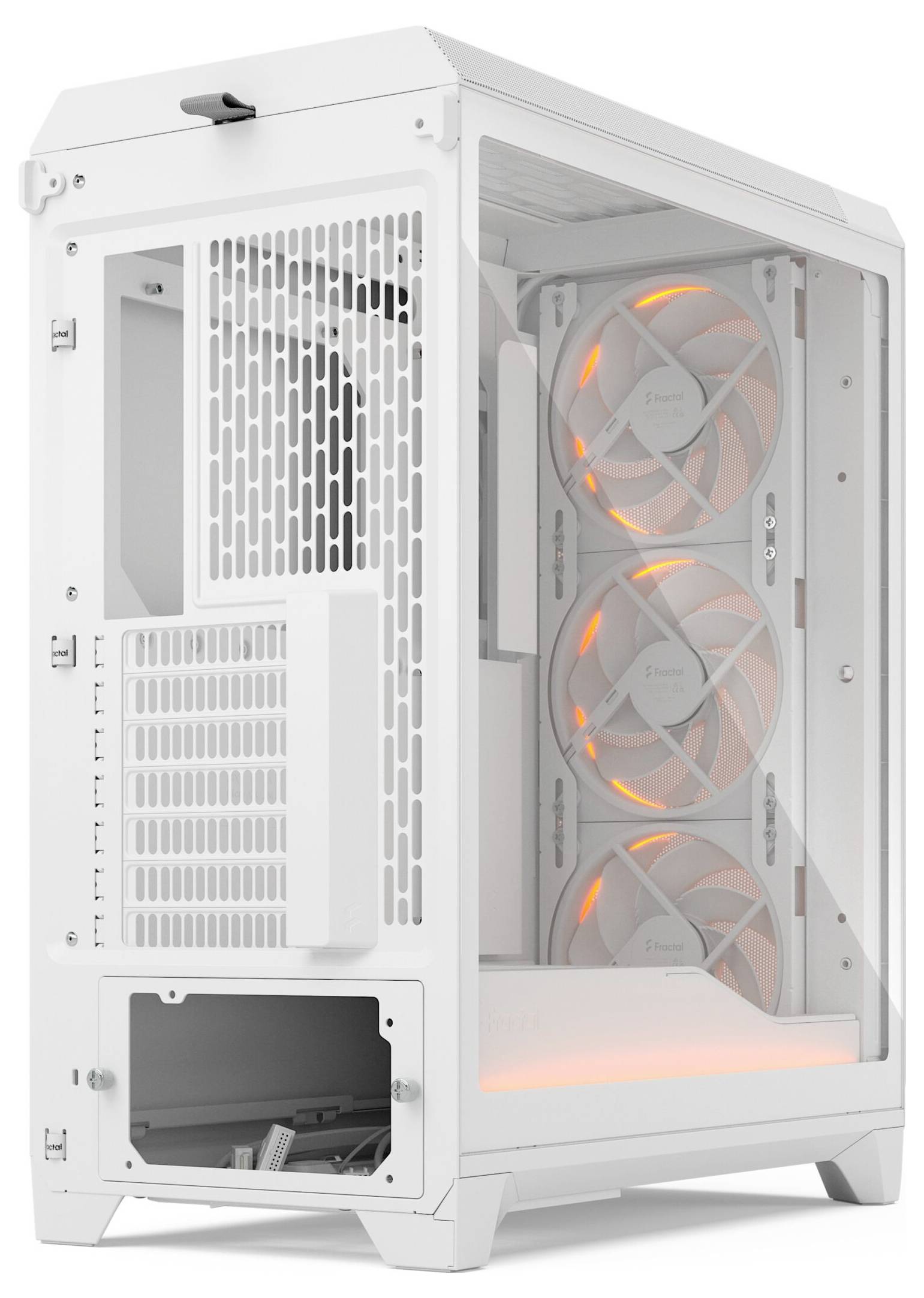 Fractal Design FD-C-MES3A-05 Tower PC-Gehäuse Weiß Seitenfenster
