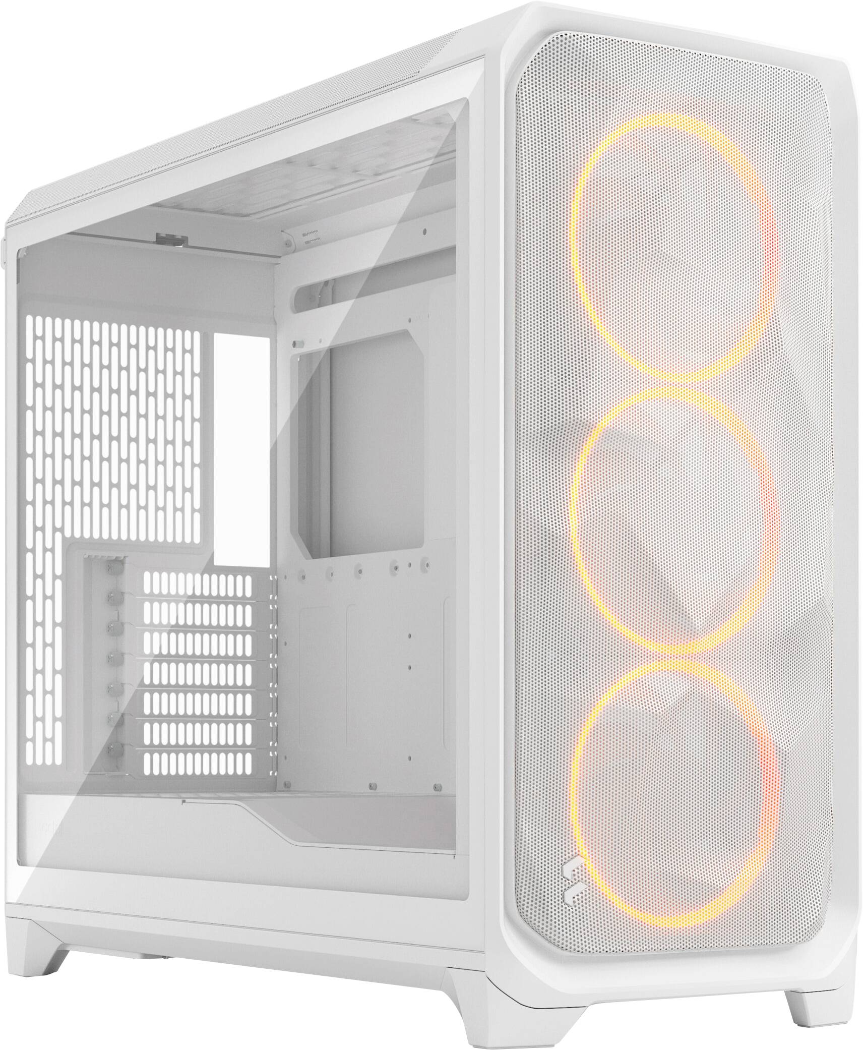 Fractal Design FD-C-MES3X-06 Full Tower PC-Gehäuse Weiß Staubfilter, Seitenfenster
