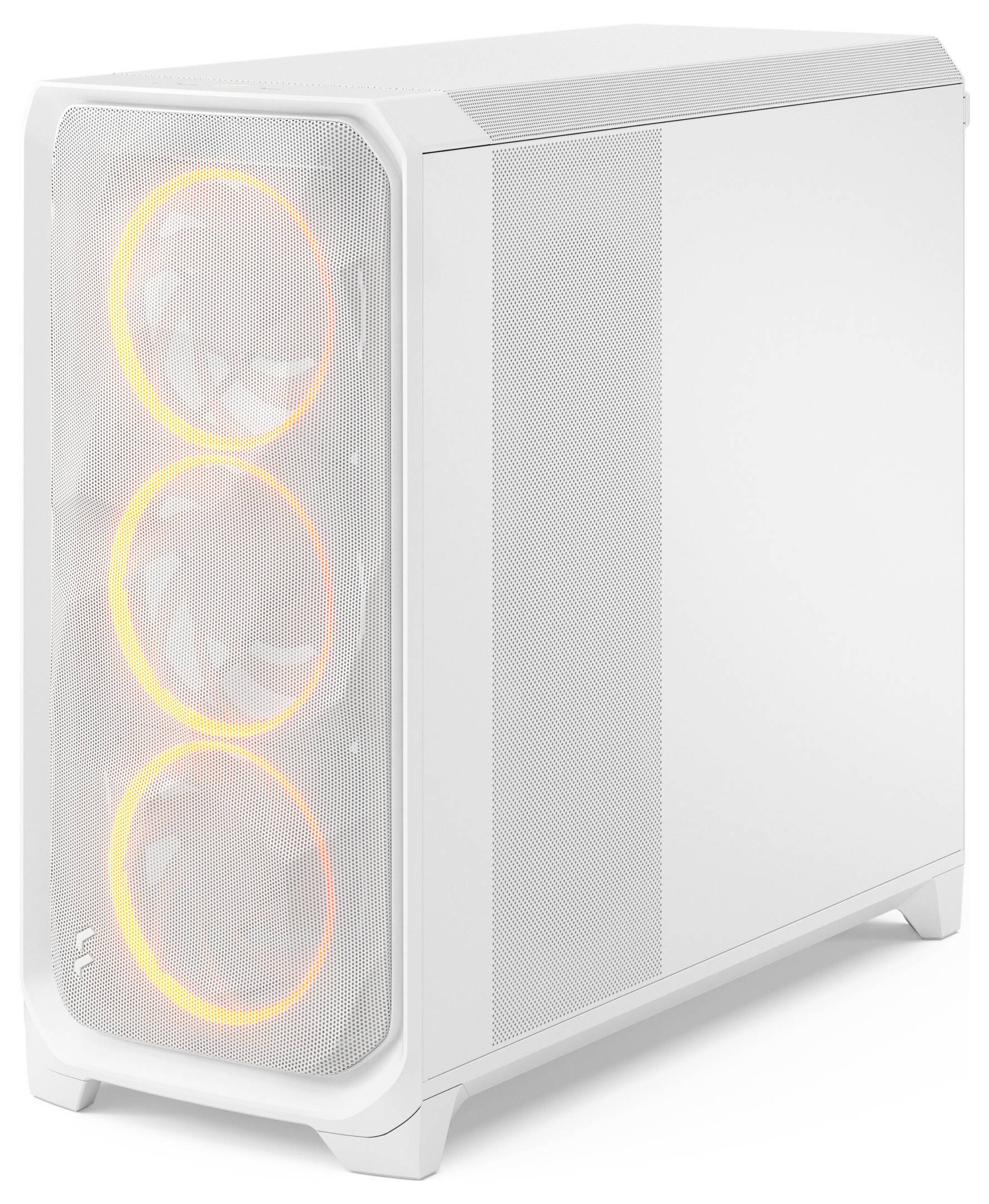 Fractal Design FD-C-MES3X-06 Full Tower PC-Gehäuse Weiß Staubfilter, Seitenfenster
