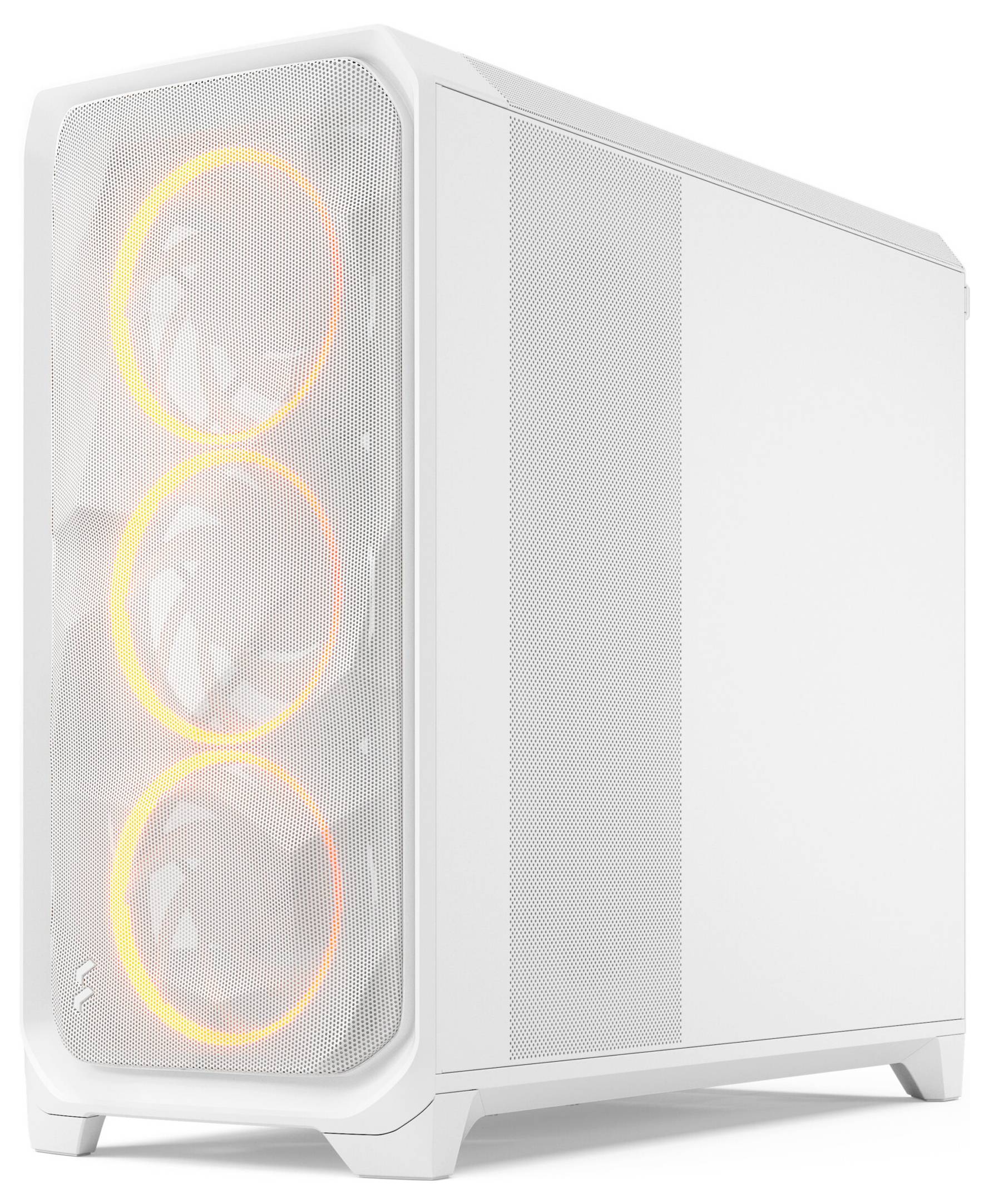 Fractal Design FD-C-MES3X-06 Full Tower PC-Gehäuse Weiß Staubfilter, Seitenfenster
