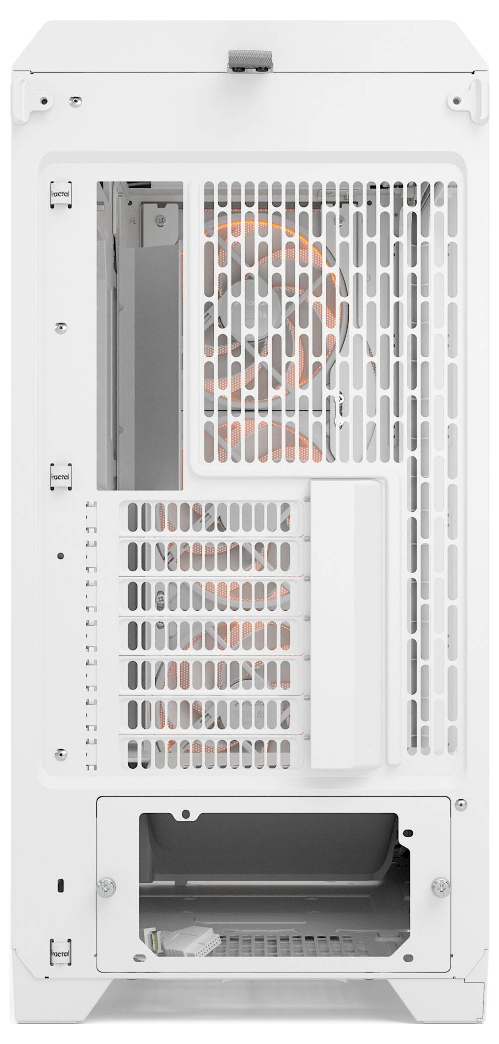 Fractal Design FD-C-MES3X-06 Full Tower PC-Gehäuse Weiß Staubfilter, Seitenfenster