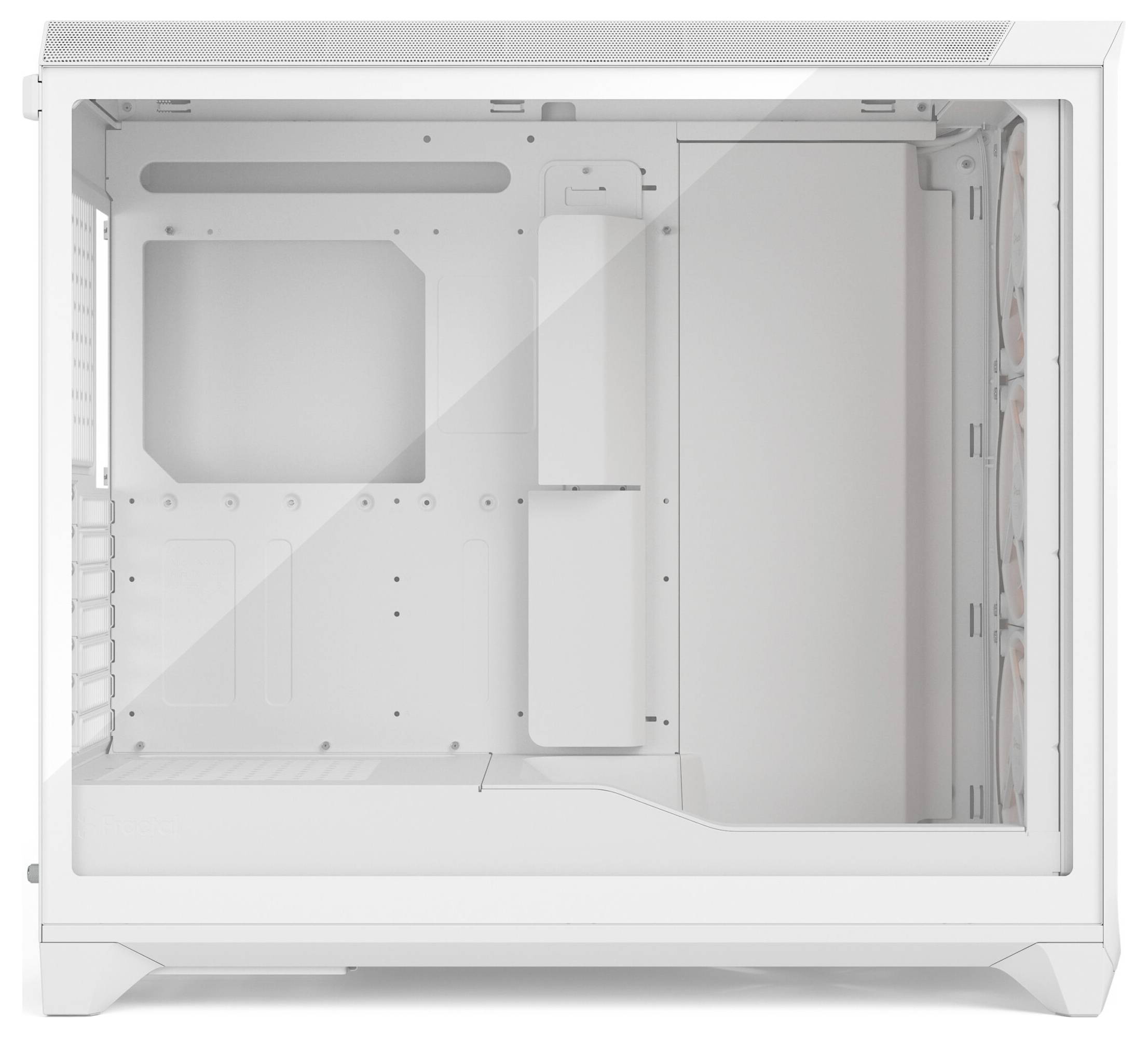 Fractal Design FD-C-MES3X-06 Full Tower PC-Gehäuse Weiß Staubfilter, Seitenfenster