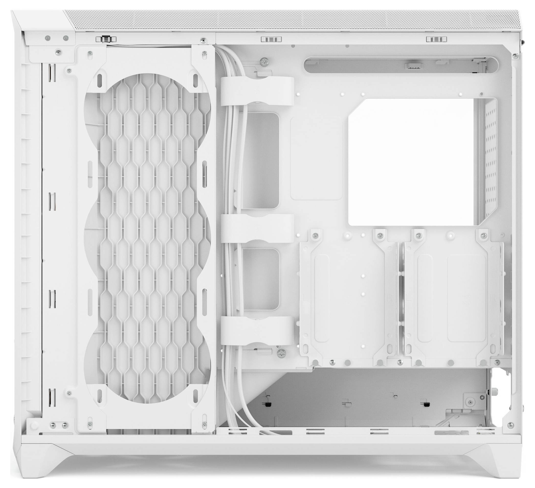 Fractal Design FD-C-MES3X-06 Full Tower PC-Gehäuse Weiß Staubfilter, Seitenfenster