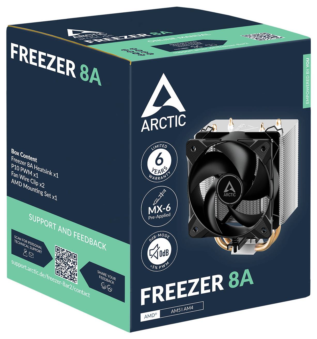 Arctic ACFRE00161A CPU-Kühler mit Lüfter AMD® AM4, AMD® AM5