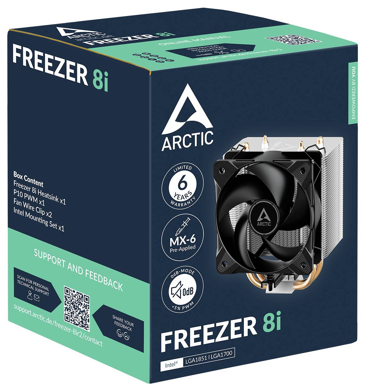 Arctic ACFRE00190A CPU-Kühler mit Lüfter AMD® AM4, AMD® AM5