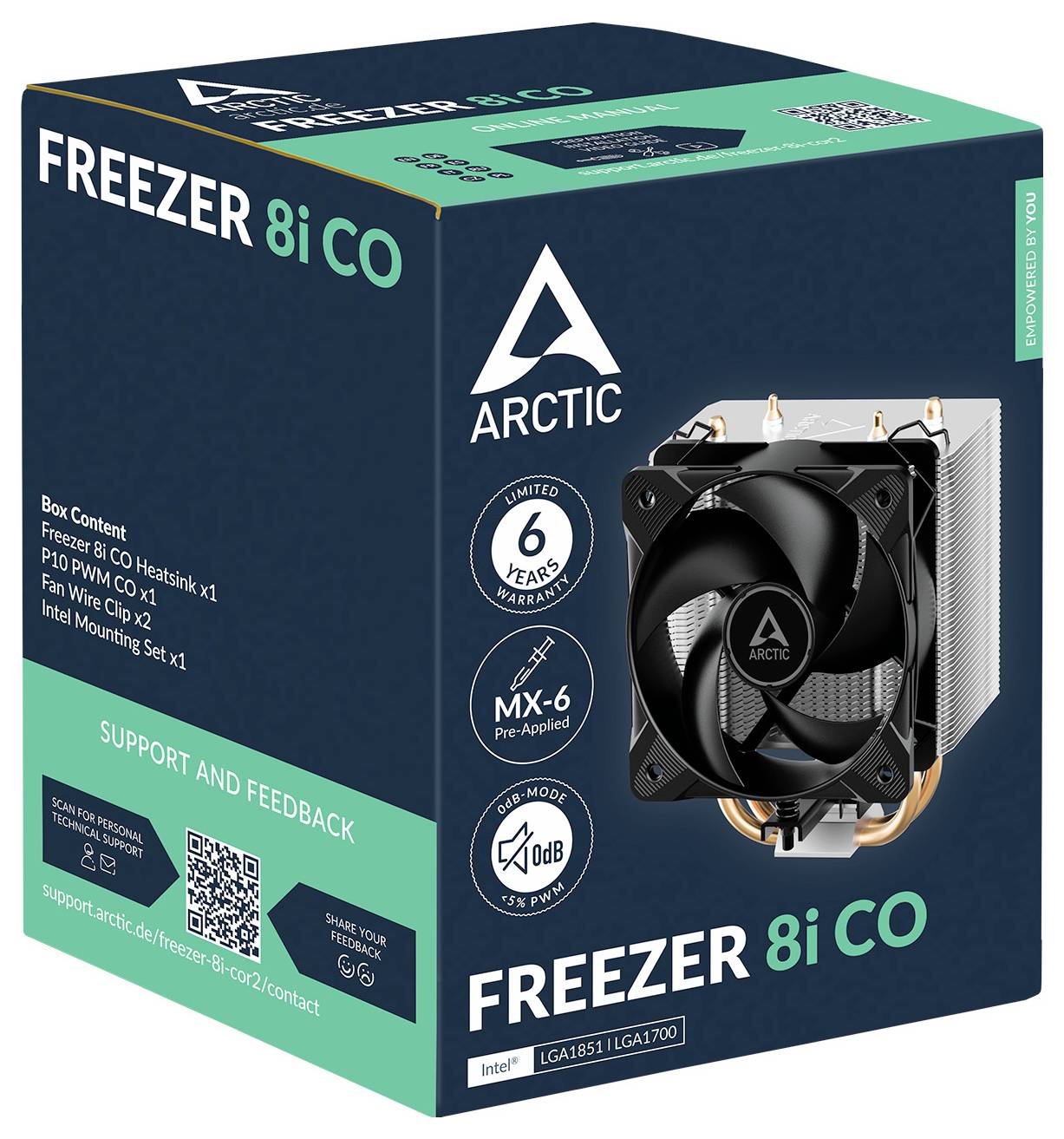 Arctic ACFRE00191A CPU-Kühler mit Lüfter Intel® LGA 1700, Intel® LGA 1851