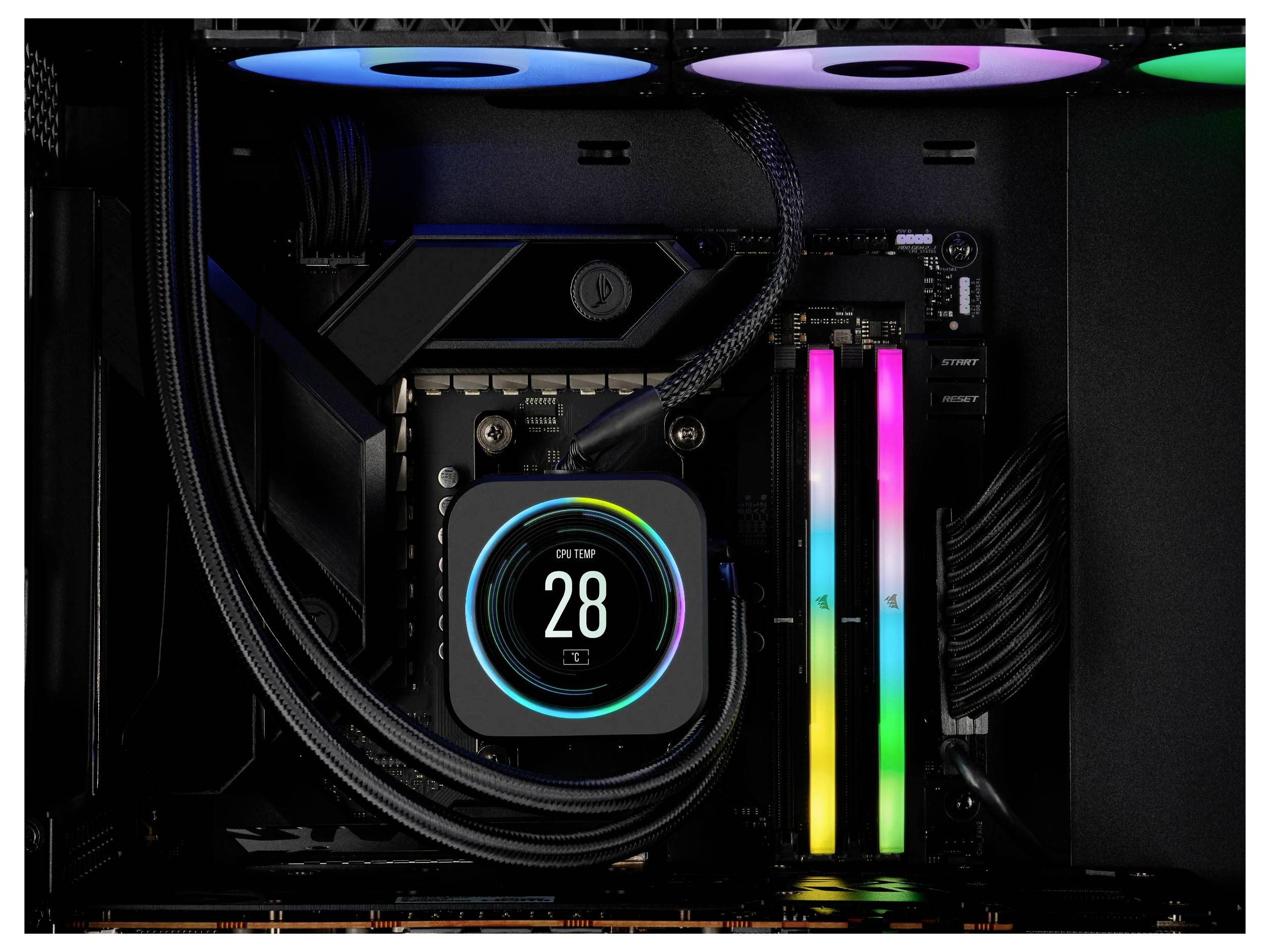 Corsair CMH96GX5M2E6000Z36 PC-Arbeitsspeicher Kit DDR5 96 GB 2 x 48 GB 288pin DIMM CL36 CMH96GX5M2E6000Z36