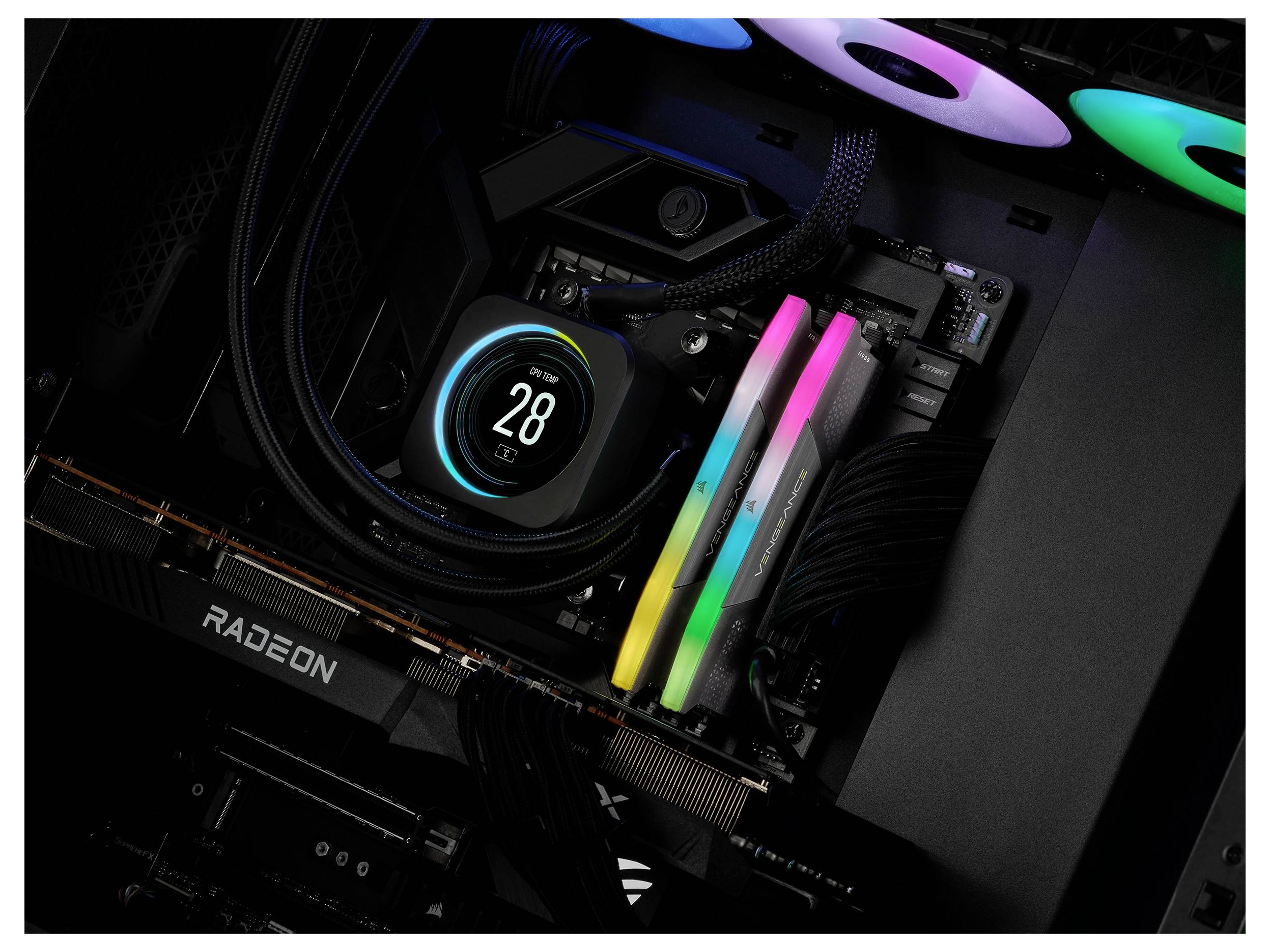 Corsair CMH96GX5M2E6000Z36 PC-Arbeitsspeicher Kit DDR5 96 GB 2 x 48 GB 288pin DIMM CL36 CMH96GX5M2E6000Z36