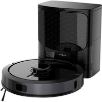 Nedis WIFIVCL002CBK Saug-und Wischroboter Schwarz kompatibel mit Amazon Alexa, kompatibel mit Google Home, Sprachgesteuert, App Nedis WIFIVCL002CBK Saug-und Wischroboter Schwarz kompatibel mit Amazon Alexa, kompatibel mit Google Home, Sprachgesteuert, App