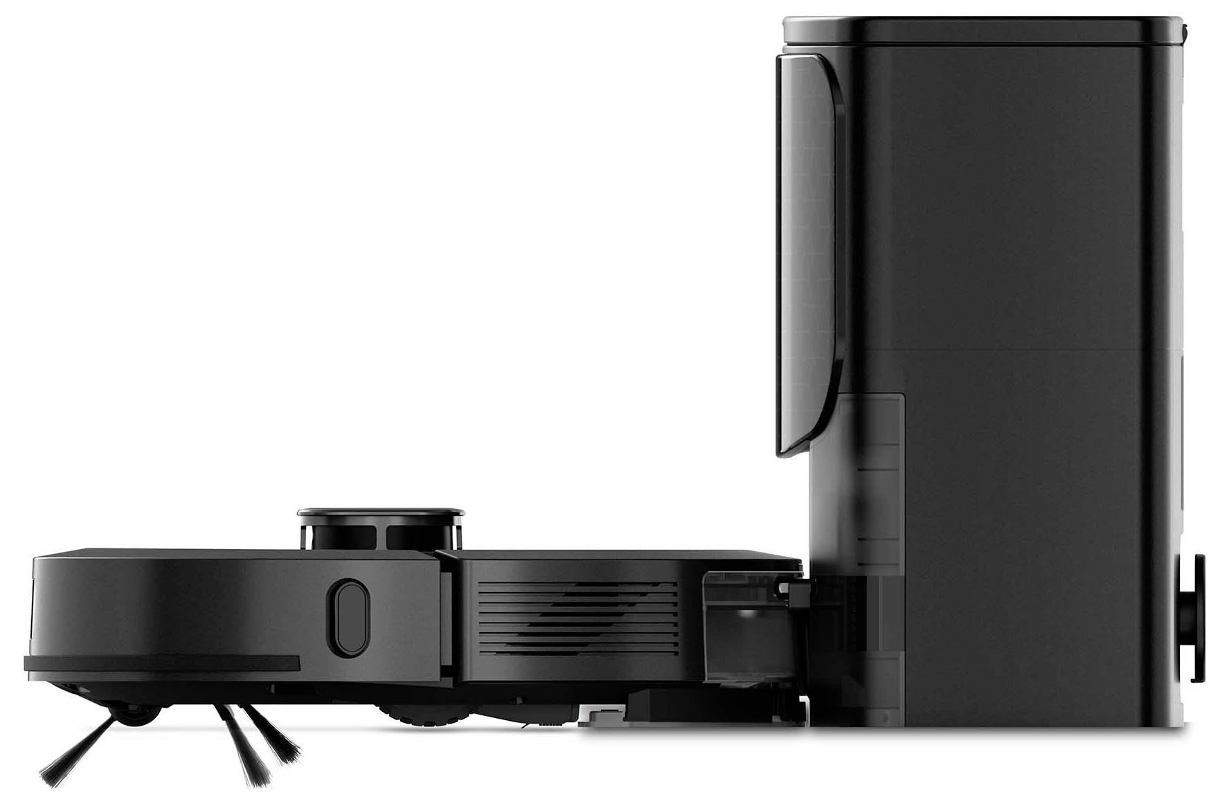 Nedis WIFIVCL002CBK Saug-und Wischroboter Schwarz kompatibel mit Amazon Alexa, kompatibel mit Google Home, Sprachgesteuert, App