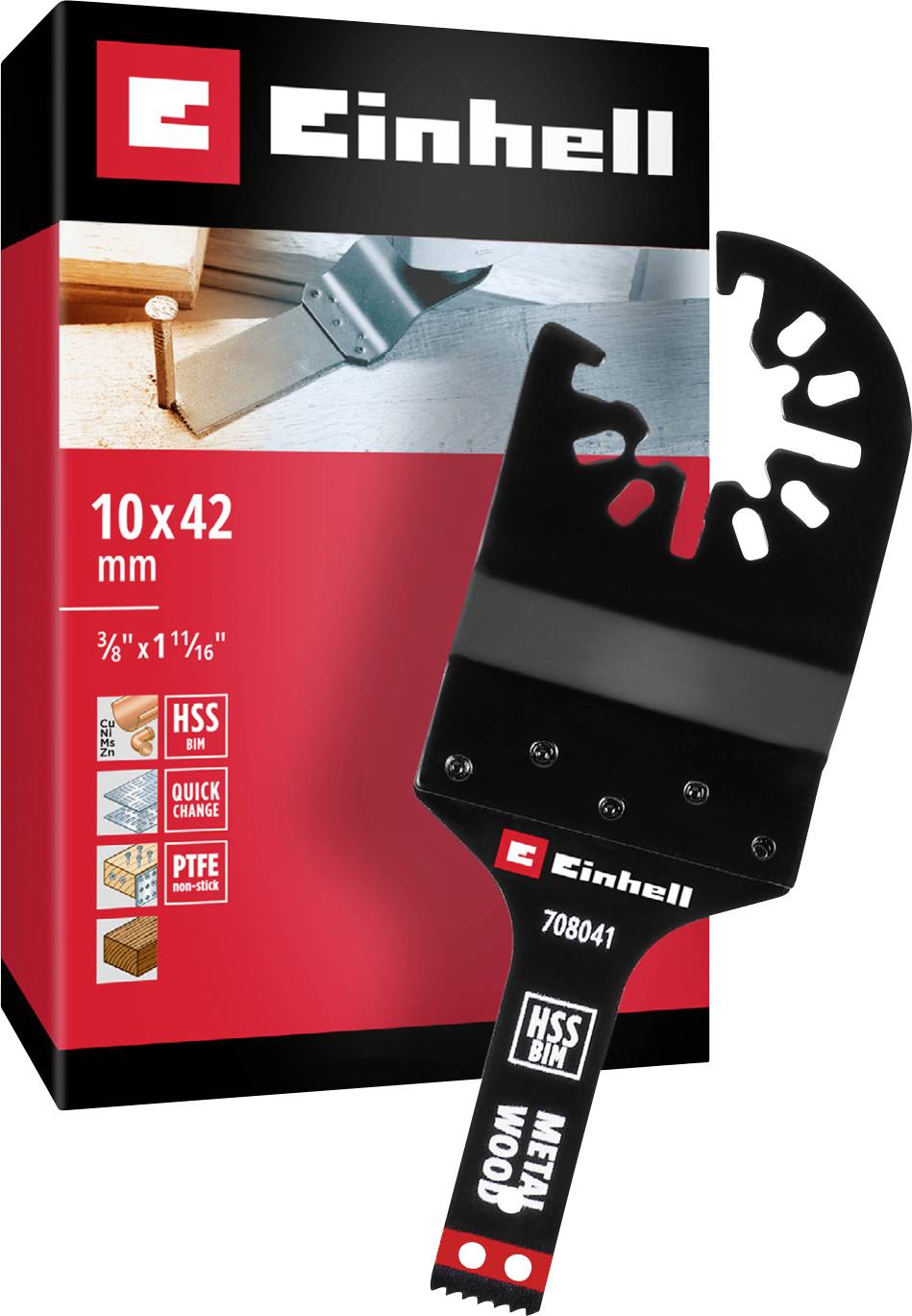 Einhell 708041 Tauchsägeblatt BIM Met, 10mm Bimetall Multifunktionswerkzeug-Zubehör-Set 10 mm 1 St.