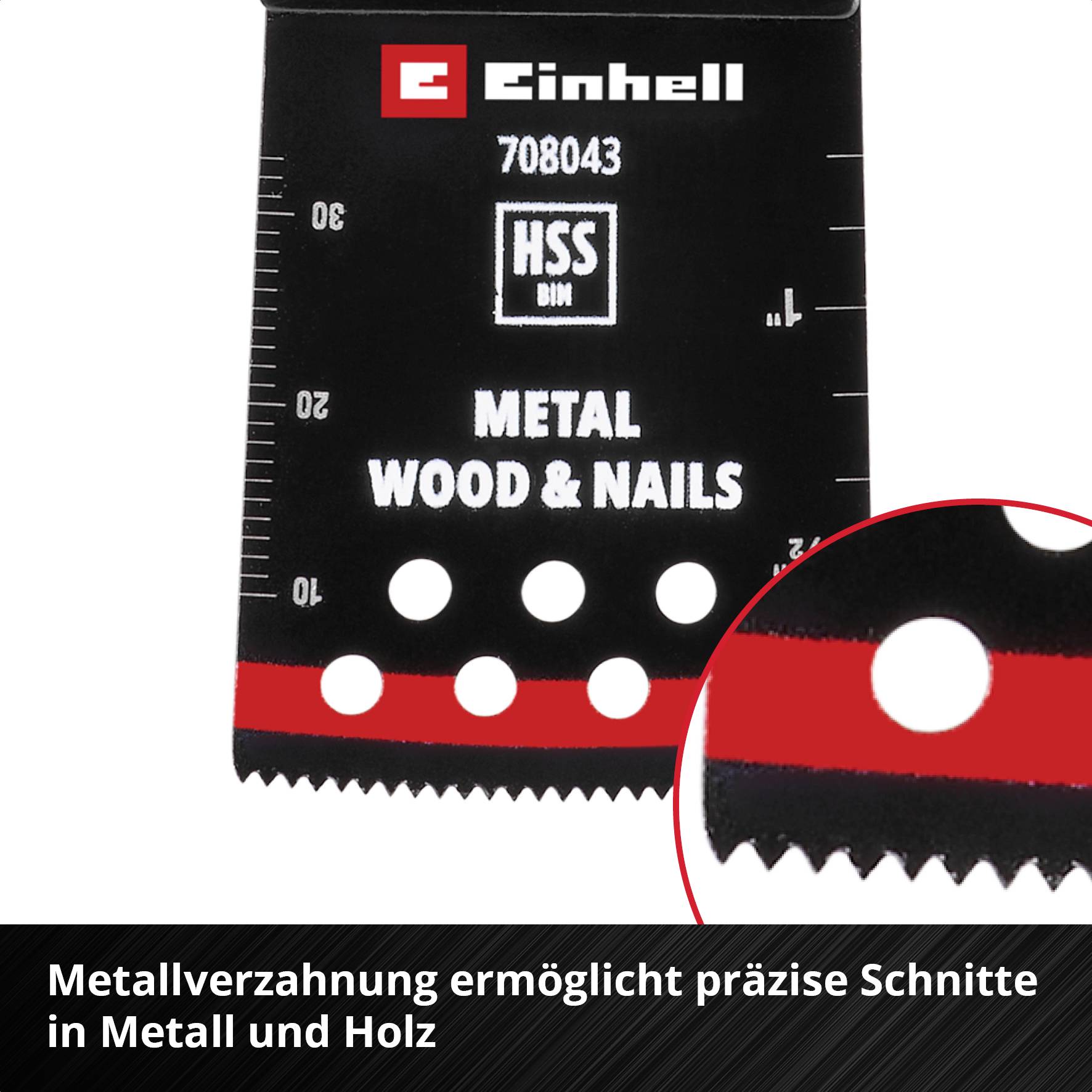 Einhell 708043 Tauchsägeblatt BIM Met, 34mm Bimetall Multifunktionswerkzeug-Zubehör-Set 34mm 1St.