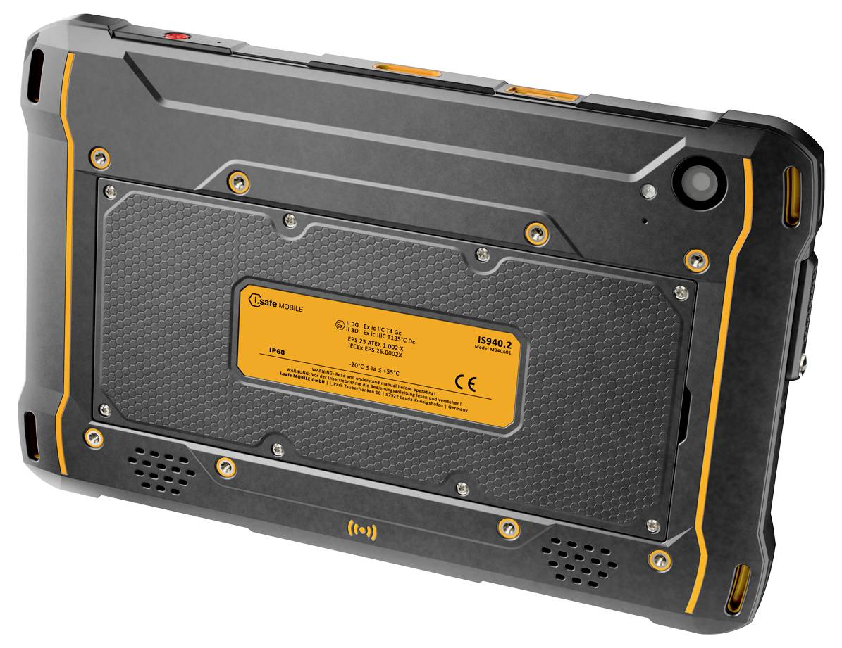 ISafe MOBILE IS940.2 Ex-geschütztes Tablet Ex Zone 2, 22 25.7cm (10.1 Zoll) 128GB WiFi, 5G, LTE/4G IP68 MIL-STD-810H Schwarz