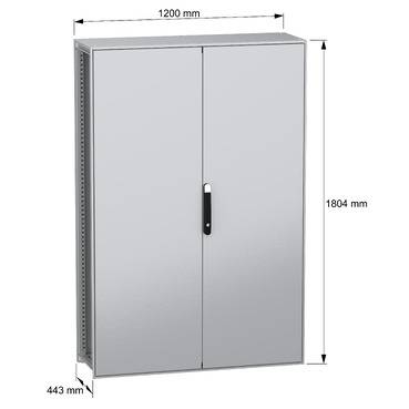 Schneider Electric PanelSeT SFN NSYSFN1812402DP Standschrank 1200 x 1800 x 400 Stahl Silber 1St.