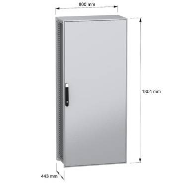 Schneider Electric PanelSeT SFN NSYSFN18840P Standschrank 800 x 1800 x 400 Stahl Silber 1St.