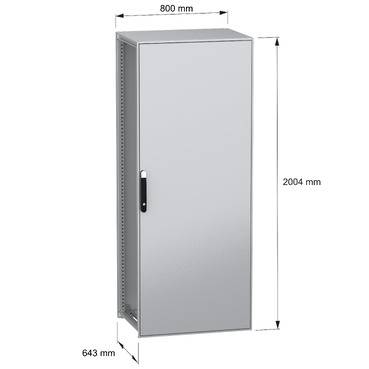 Schneider Electric PanelSeT SFN NSYSFN20860 Standschrank 800 x 2000 x 600 Stahl Silber 1St.