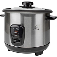 Nedis KARC110AL Reiskocher Silber, Schwarz Kontrollleuchte, Antihaftbeschichtung Nedis KARC110AL Reiskocher Silber, Schwarz Kontrollleuchte, Antihaftbeschichtung