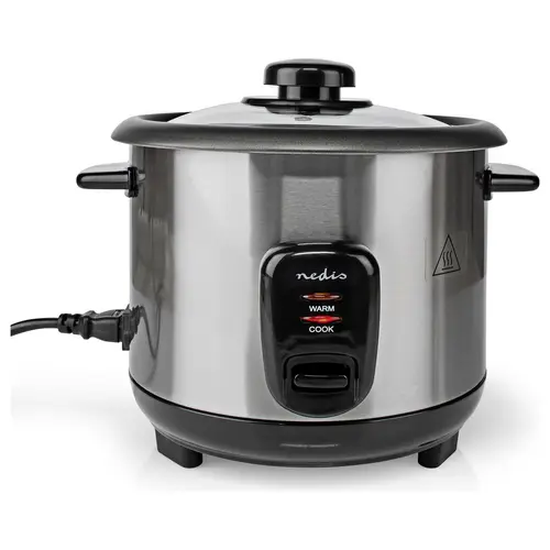 Nedis KARC110AL Reiskocher Silber, Schwarz Kontrollleuchte, Antihaftbeschichtung Nedis KARC110AL Reiskocher Silber, Schwarz Kontrollleuchte, Antihaftbeschichtung