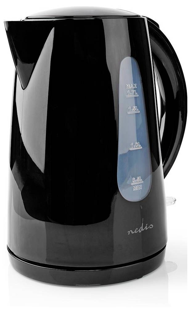 Nedis KAWK130EBK Wasserkocher Schwarz Fassungsvermögen: 1.7l