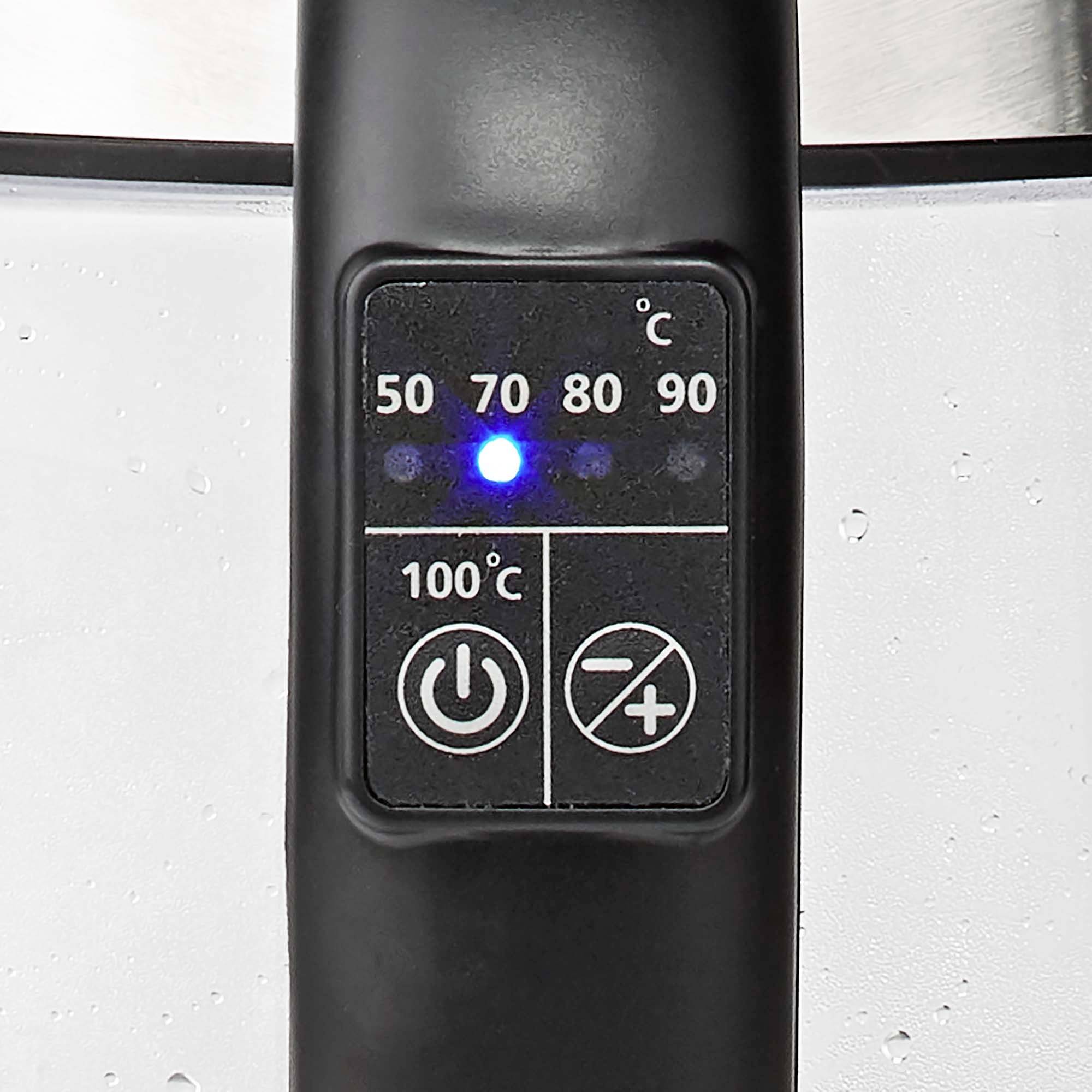 Nedis KAWK320EGS Wasserkocher Silber, Transparent Fassungsvermögen: 1.7 l