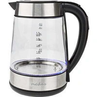 Nedis KAWK320EGS Wasserkocher Silber, Transparent Fassungsvermögen: 1.7 l Nedis KAWK320EGS Wasserkocher Silber, Transparent Fassungsvermögen: 1.7 l