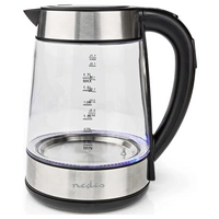 Nedis KAWK320EGS Wasserkocher Silber, Transparent Fassungsvermögen: 1.7 l Nedis KAWK320EGS Wasserkocher Silber, Transparent Fassungsvermögen: 1.7 l