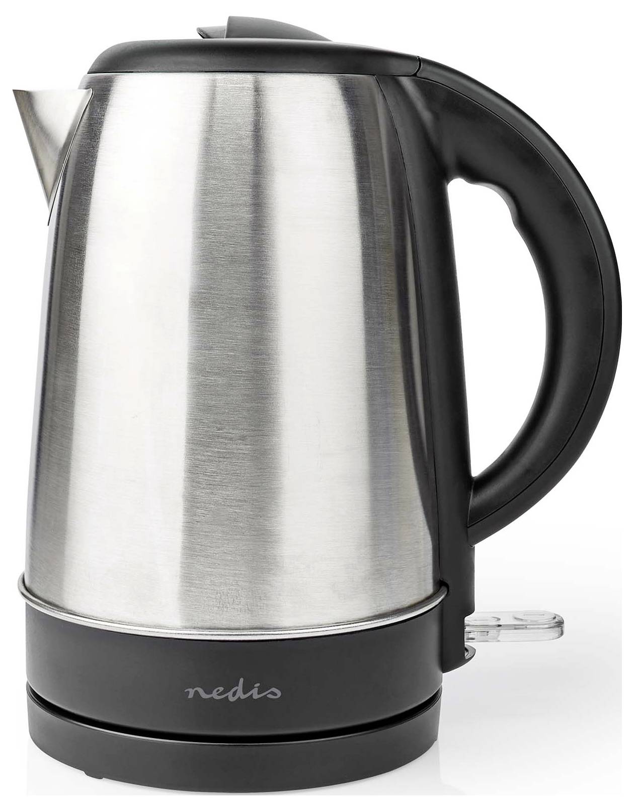 Nedis KAWK340EAL Wasserkocher Kontrollleuchte Silber, Schwarz Fassungsvermögen: 1.7 l