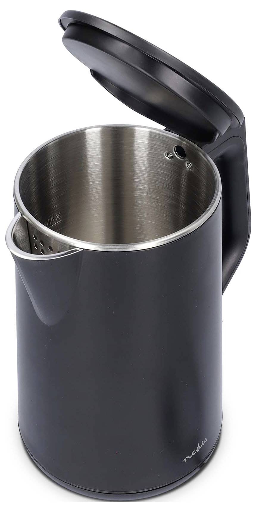 Nedis KAWK361EBK Wasserkocher Kontrollleuchte Schwarz Fassungsvermögen: 1.5 l