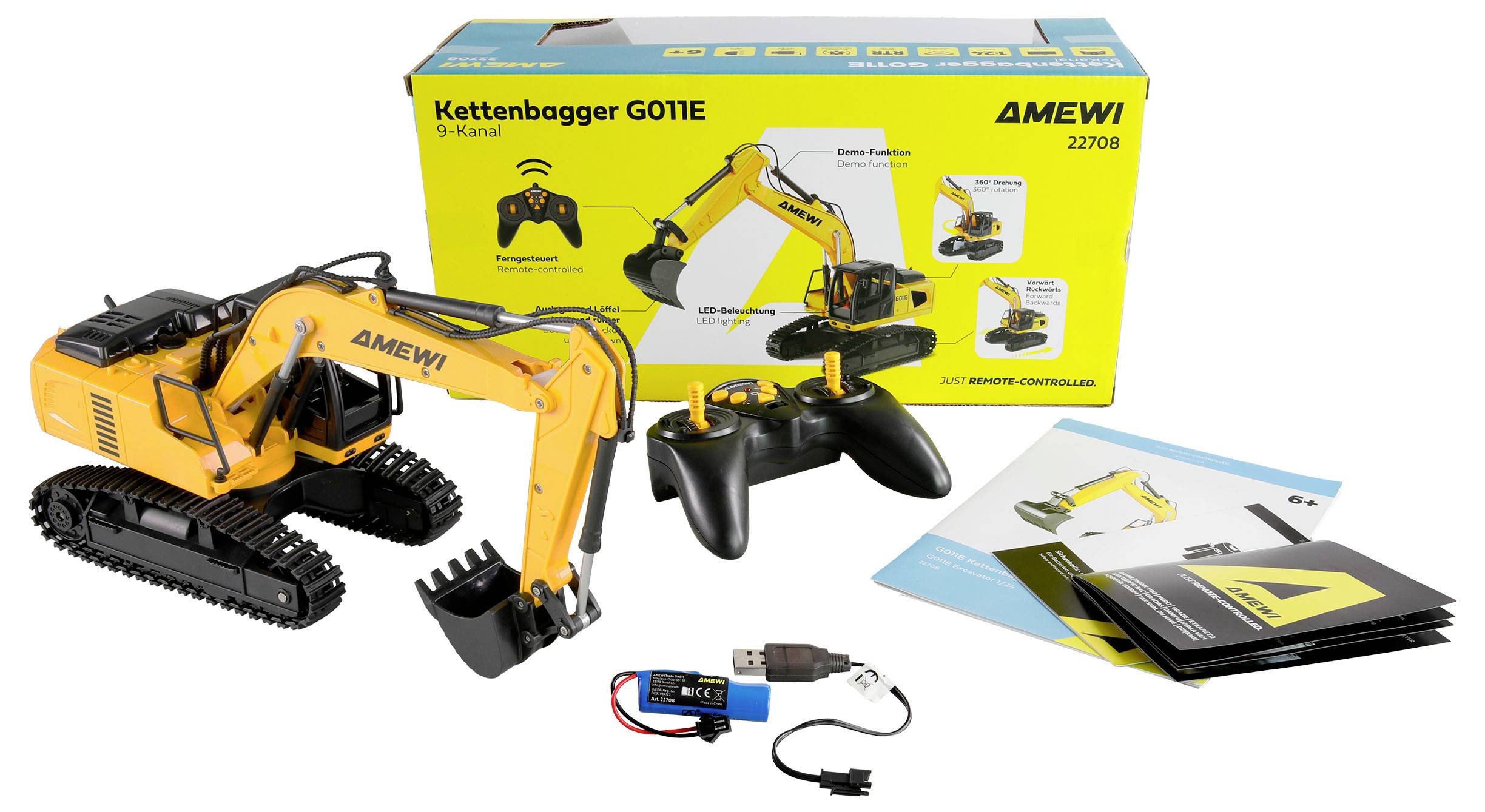 Amewi 1:24 Baufahrzeug Baufahrzeug mit Lichteffekt