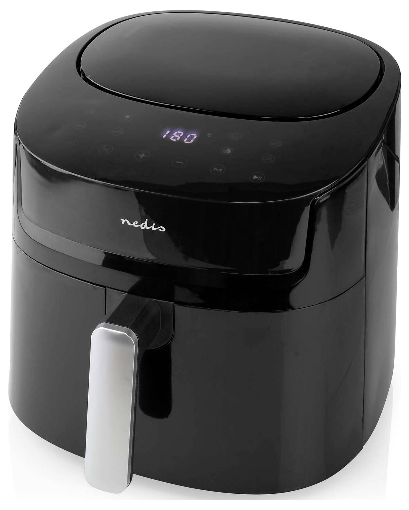 Nedis KAAF170BK Heißluft-Fritteuse 7.2l Timerfunktion, BPA-frei, Antihaftbeschichtung Schwarz