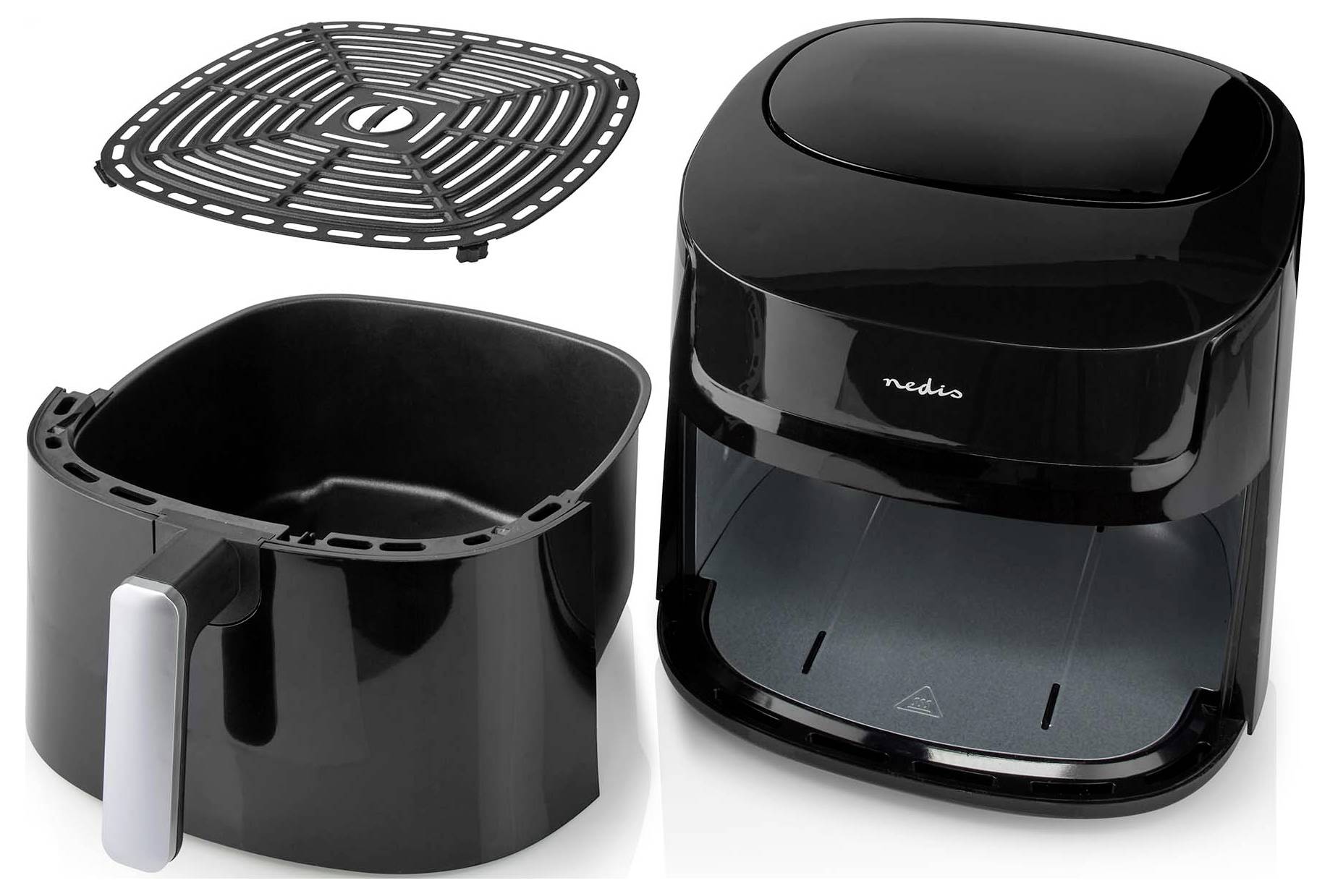 Nedis KAAF170BK Heißluft-Fritteuse 7.2l Timerfunktion, BPA-frei, Antihaftbeschichtung Schwarz