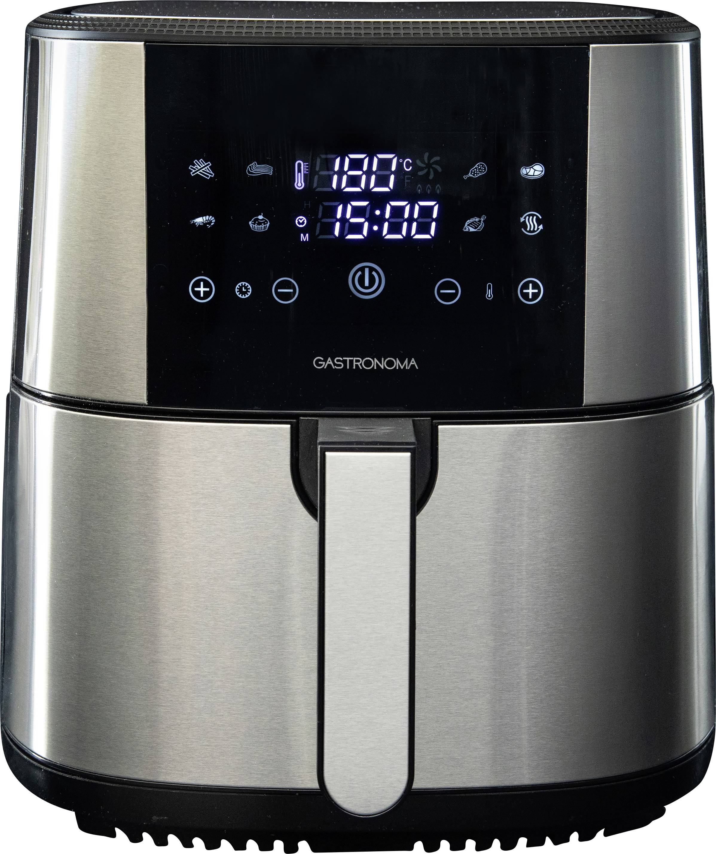 Gastronoma 18290007 Heißluft-Fritteuse 8 l 1800 W Überhitzungsschutz, mit Display, Antihaftbeschich