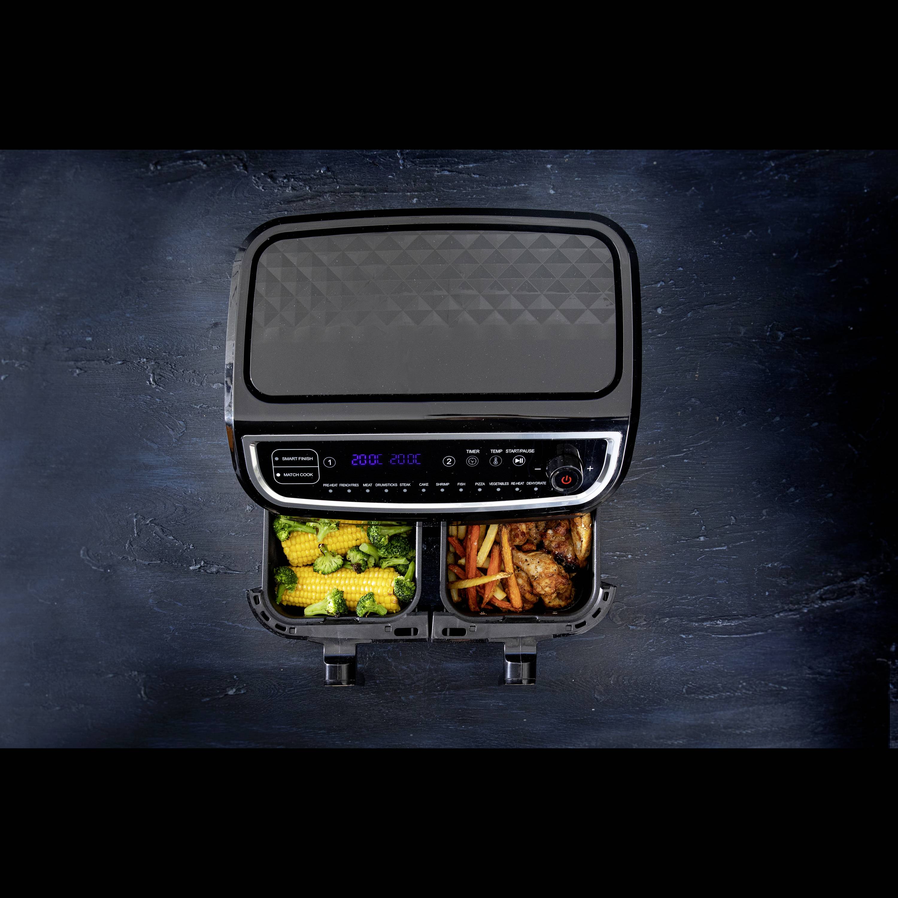 Gastronoma 18290006 Heißluft-Fritteuse 9l 2400W Timerfunktion, Überhitzungsschutz, mit Display, Antihaftbeschichtung