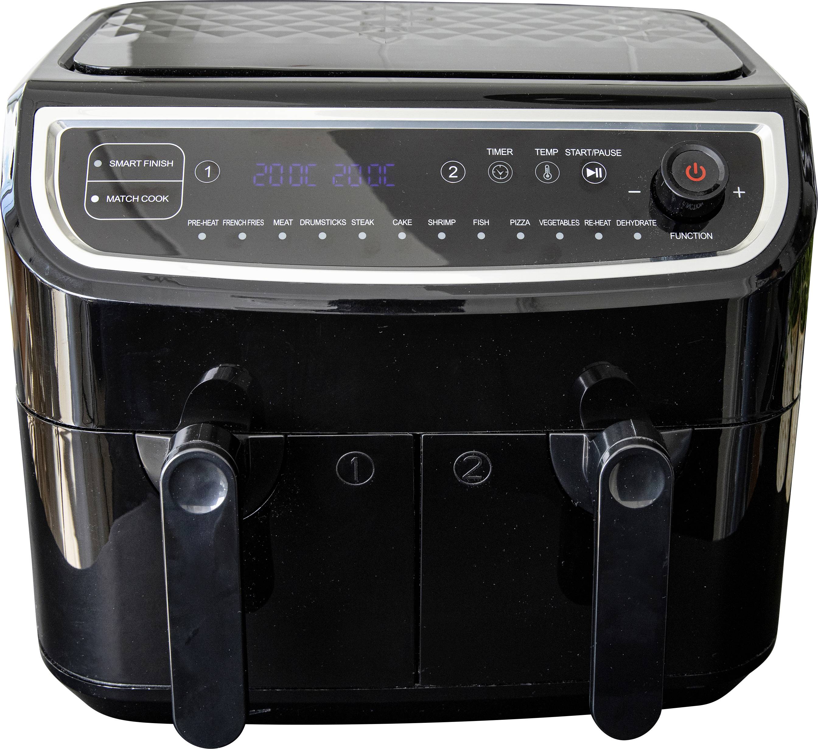 Gastronoma 18290006 Heißluft-Fritteuse 9l 2400W Timerfunktion, Überhitzungsschutz, mit Display, Antihaftbeschichtung