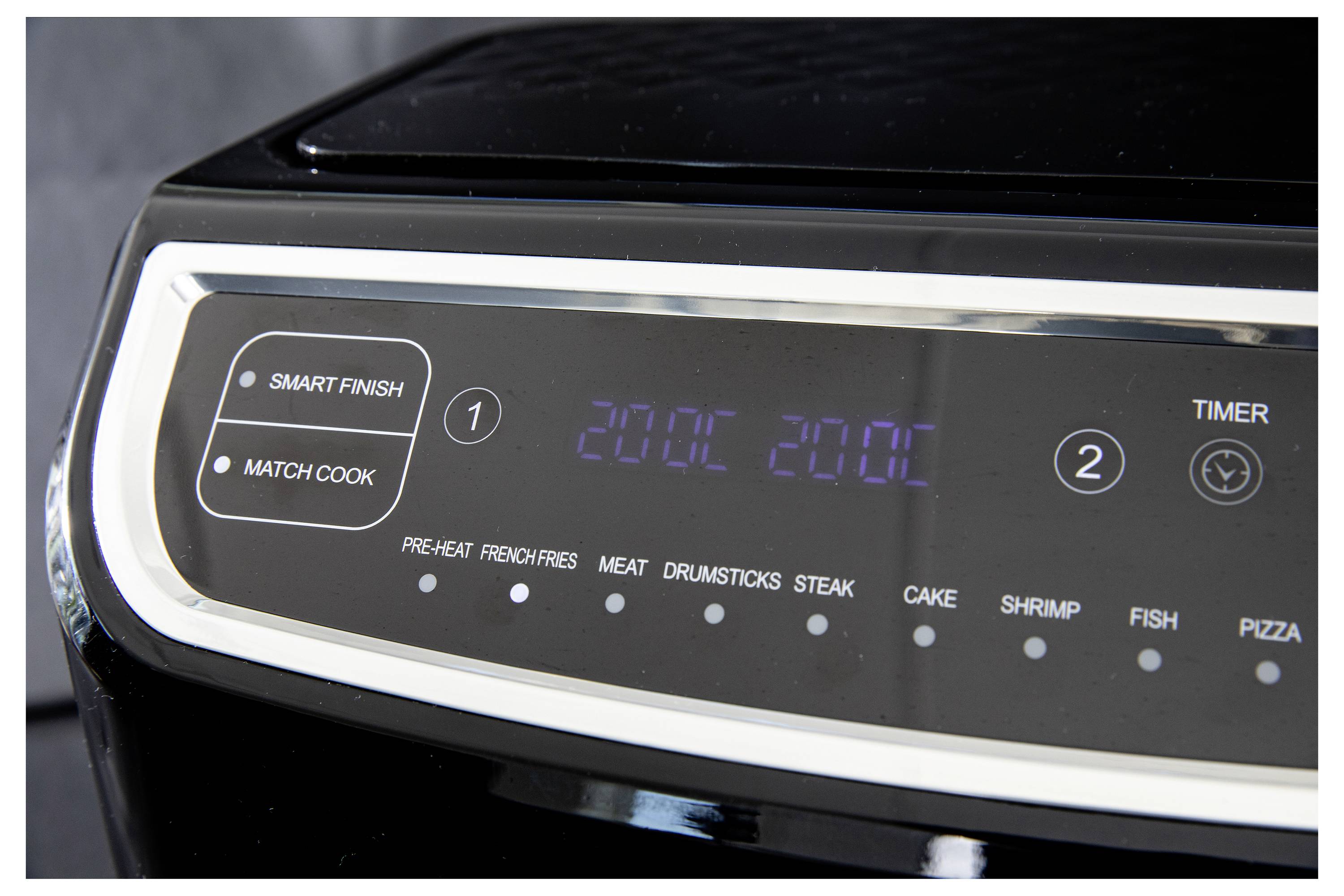 Gastronoma 18290006 Heißluft-Fritteuse 9l 2400W Timerfunktion, Überhitzungsschutz, mit Display, Antihaftbeschichtung