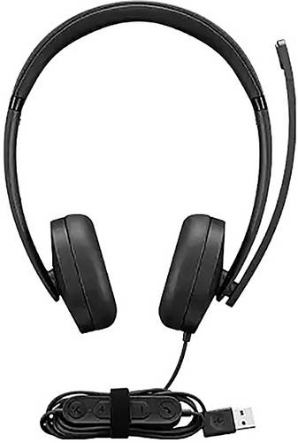 Lenovo 4XD1P83425 On Ear Headset Bluetooth®, Kabellos, kabelgebunden Stereo Schwarz Lautstärkerege