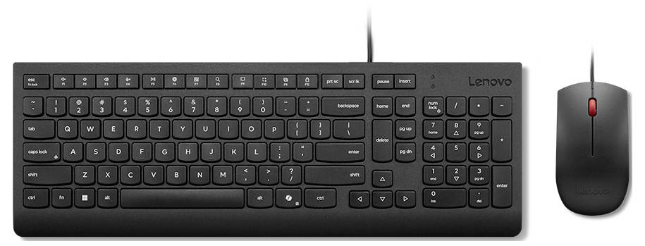 Lenovo 4X31R64414 Kabelgebunden Tastatur, Maus-Set Deutsch, QWERTZ Schwarz