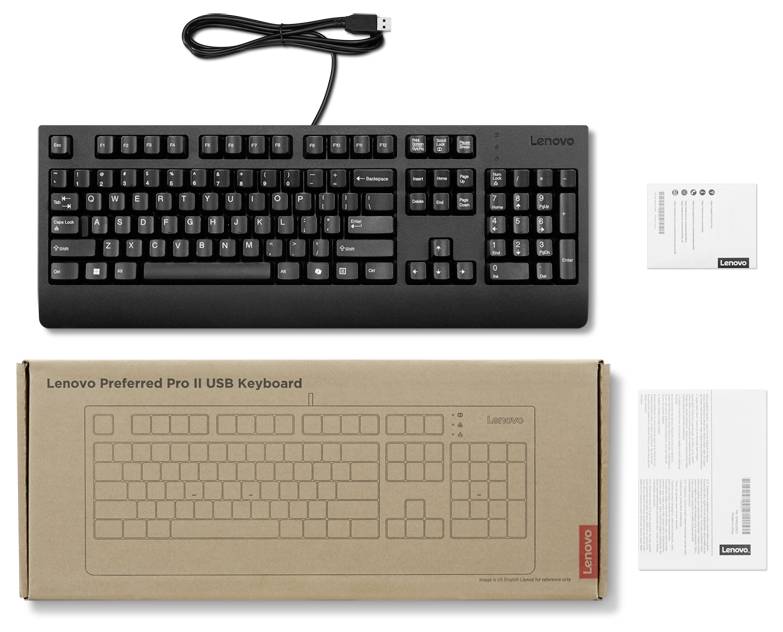 Lenovo 4Y41R64596 USB Tastatur Deutsch, QWERTZ Schwarz