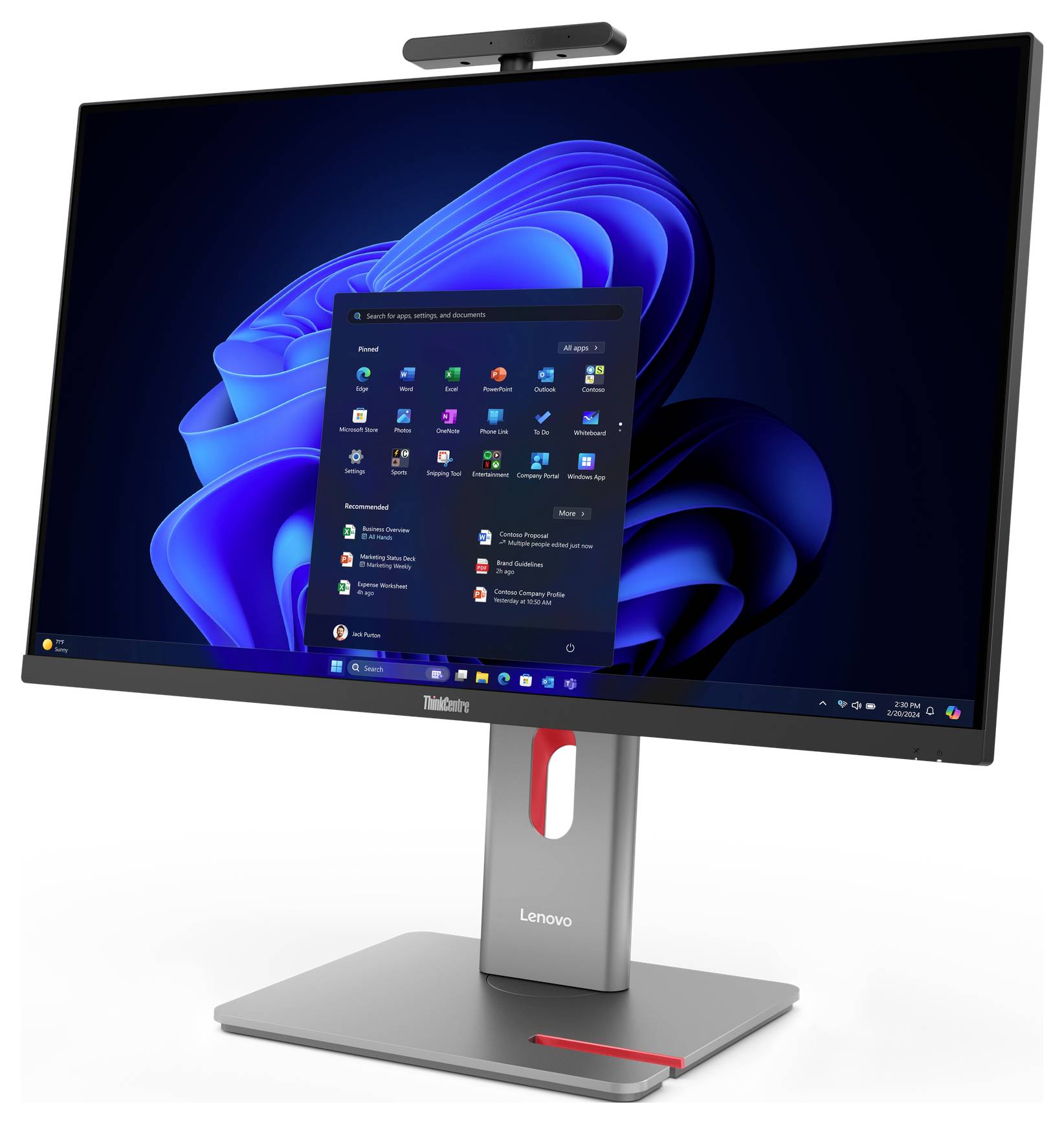 Lenovo All-in-One PC ThinkCentre M90a 68.6 cm (27 Zoll) QHD Intel® Core™ Ultra 5 (Series 2) 235 5.0 GHz 32 GB RAM 512 GB SSD Intel Graphics