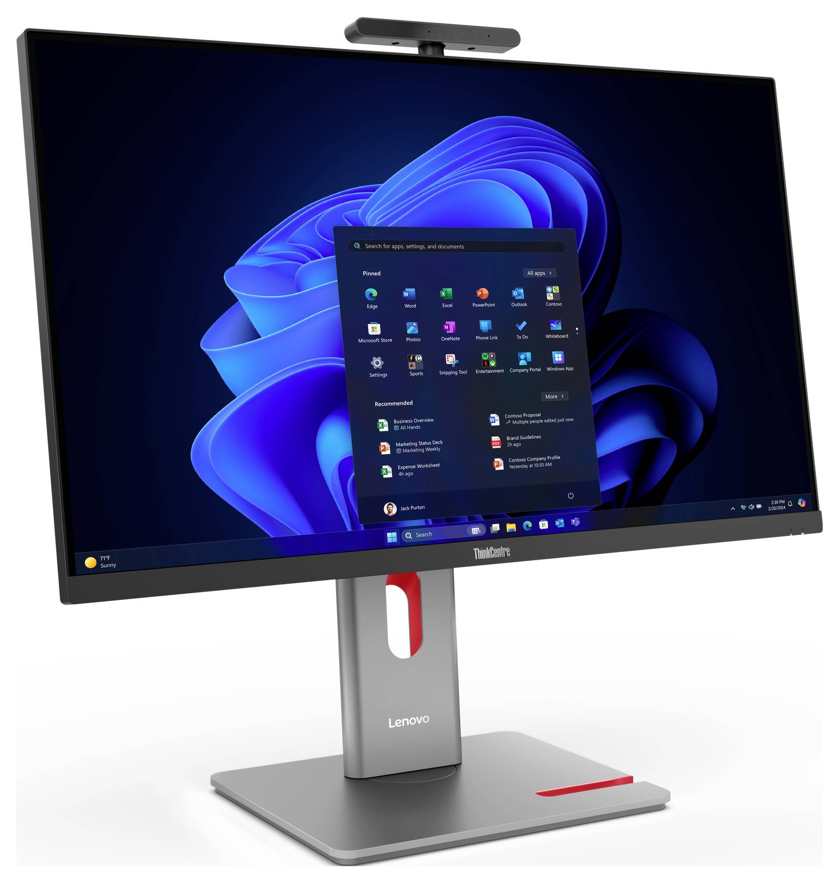 Lenovo All-in-One PC ThinkCentre M90a 68.6 cm (27 Zoll) QHD Intel® Core™ Ultra 5 (Series 2) 235 5.0 GHz 32 GB RAM 512 GB SSD Intel Graphics