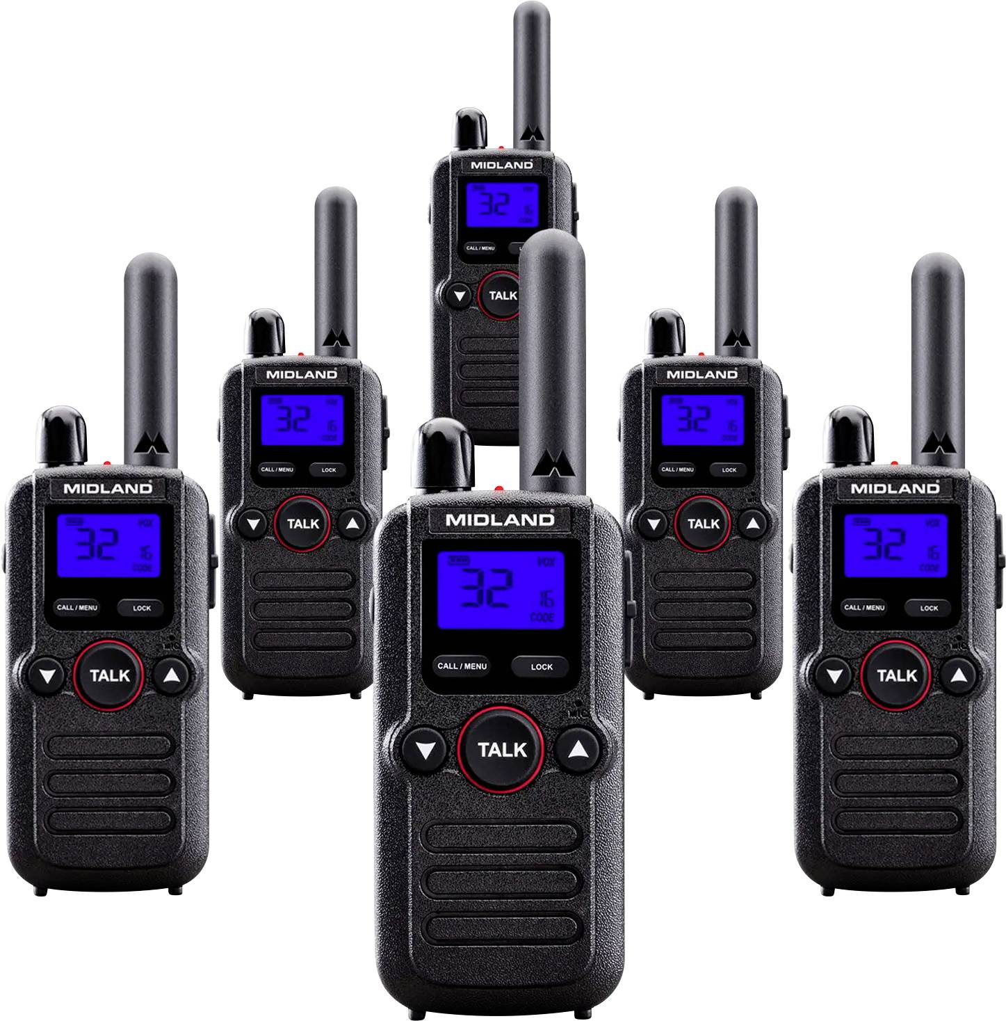 Midland 6er Set BR180 Business Radio C1625.01 PMR-Funkgerät