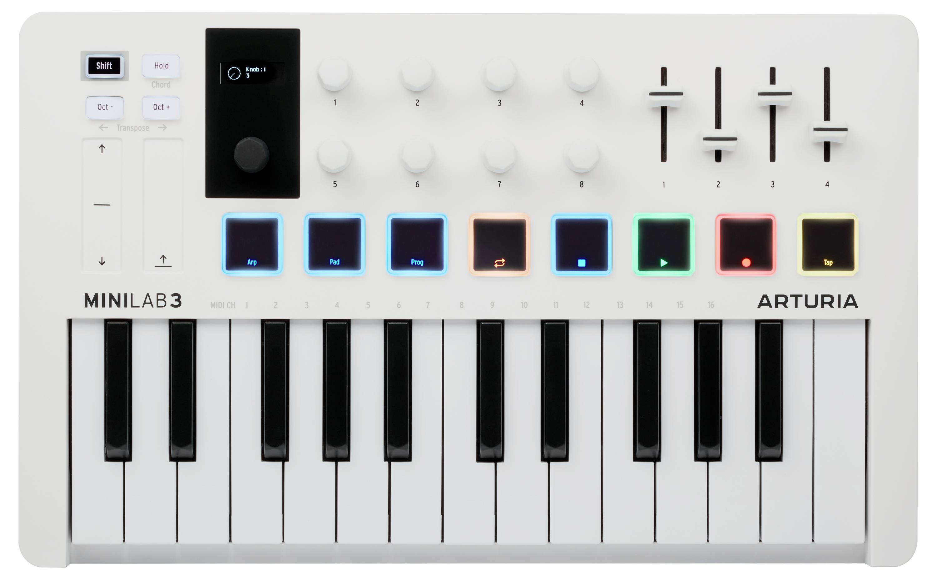 Arturia MiniLab 3 Keyboard Weiß