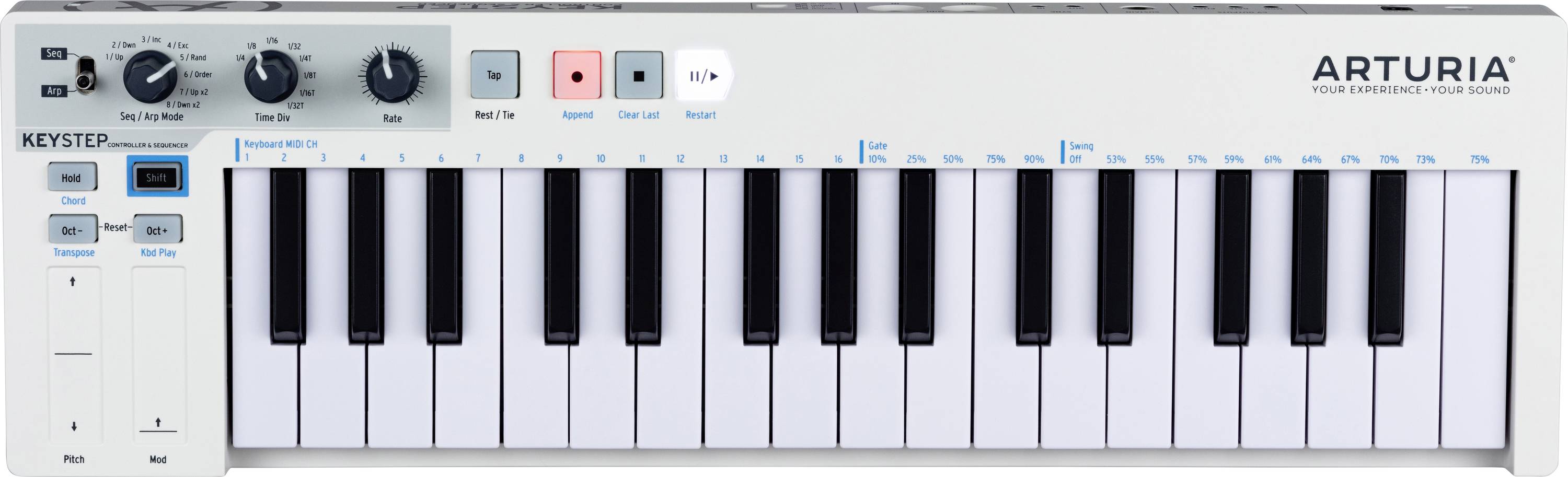 Arturia KeyStep Keyboard Weiß